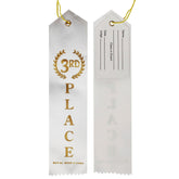 Third Place White Award Ribbon In Bulk